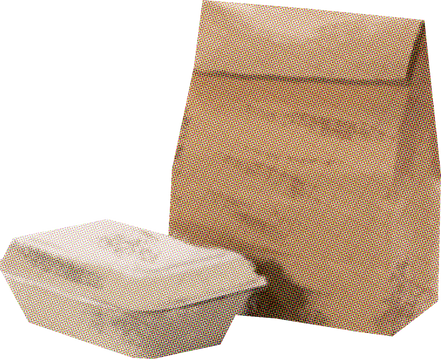 Textured Cutout Eco Friendly Takeout Packaging
